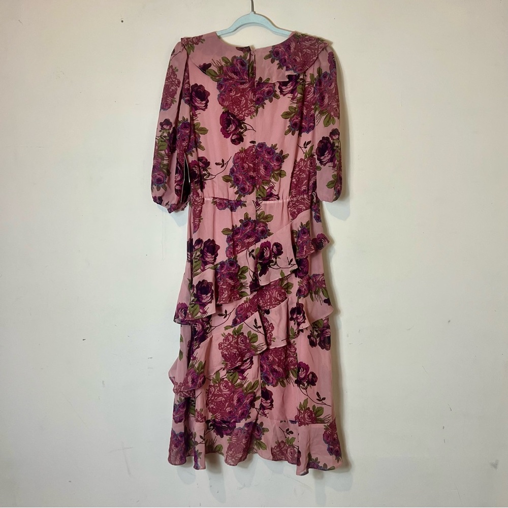 Betsey Johnson Pink Floral Long Sleeve Dress